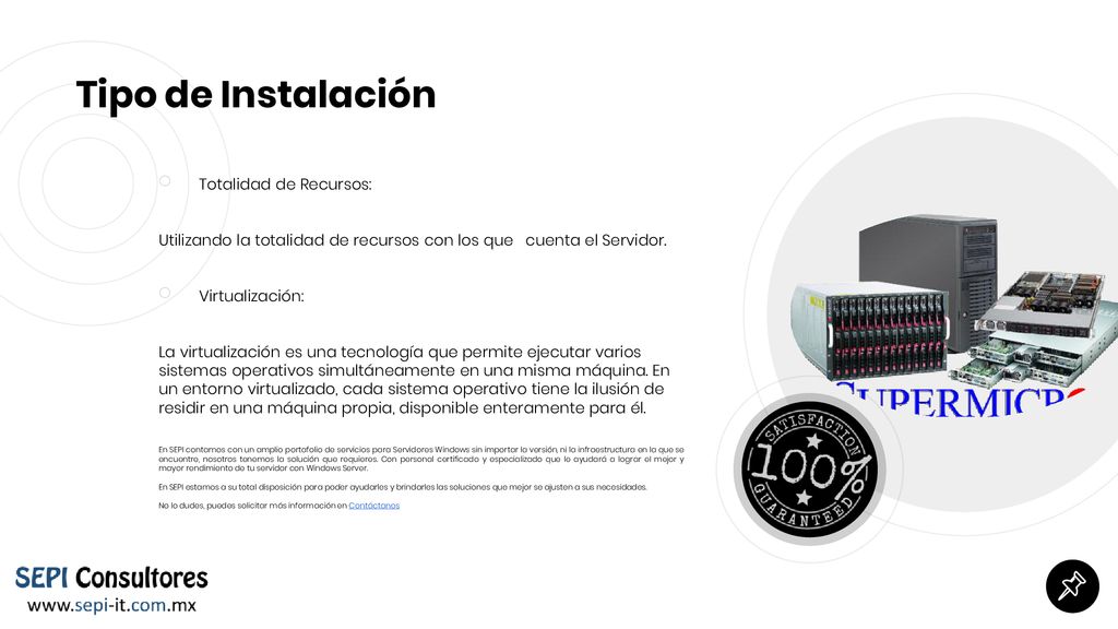 Tipo de Instalación Totalidad de Recursos: