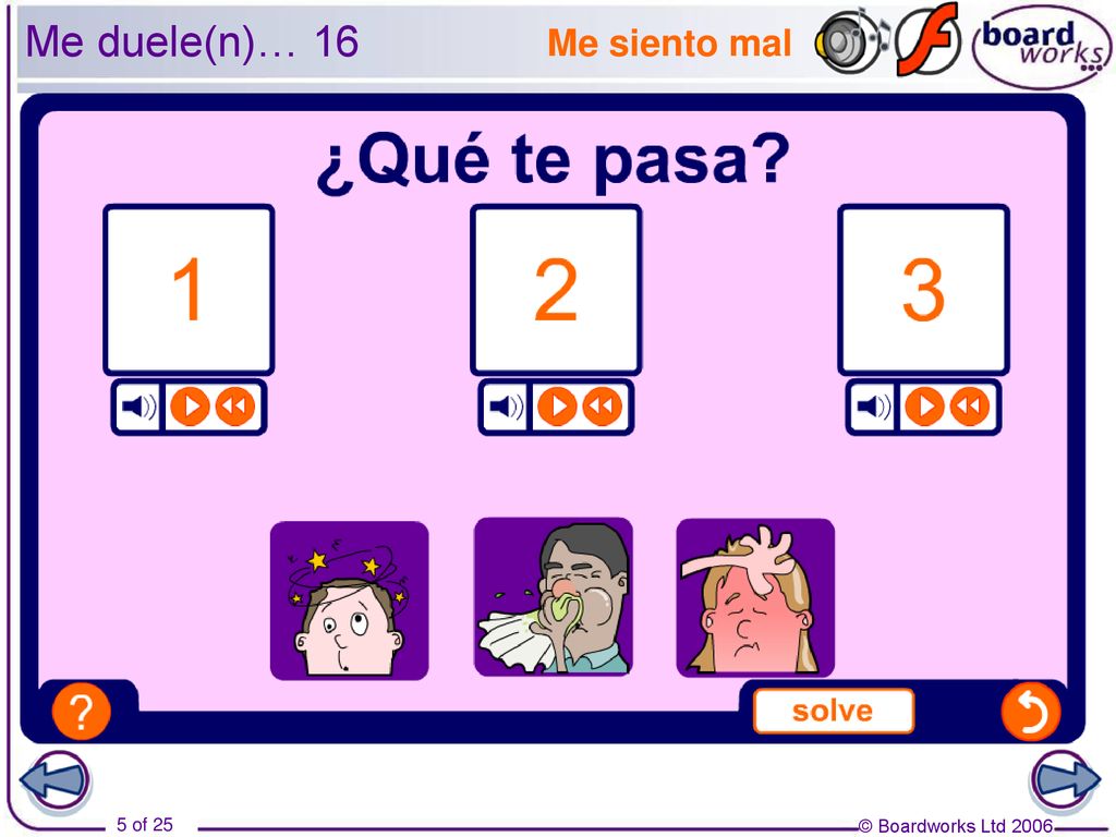 Me duele(n)… 16 Me siento mal Transcript: Tere, ¿qué te pasa