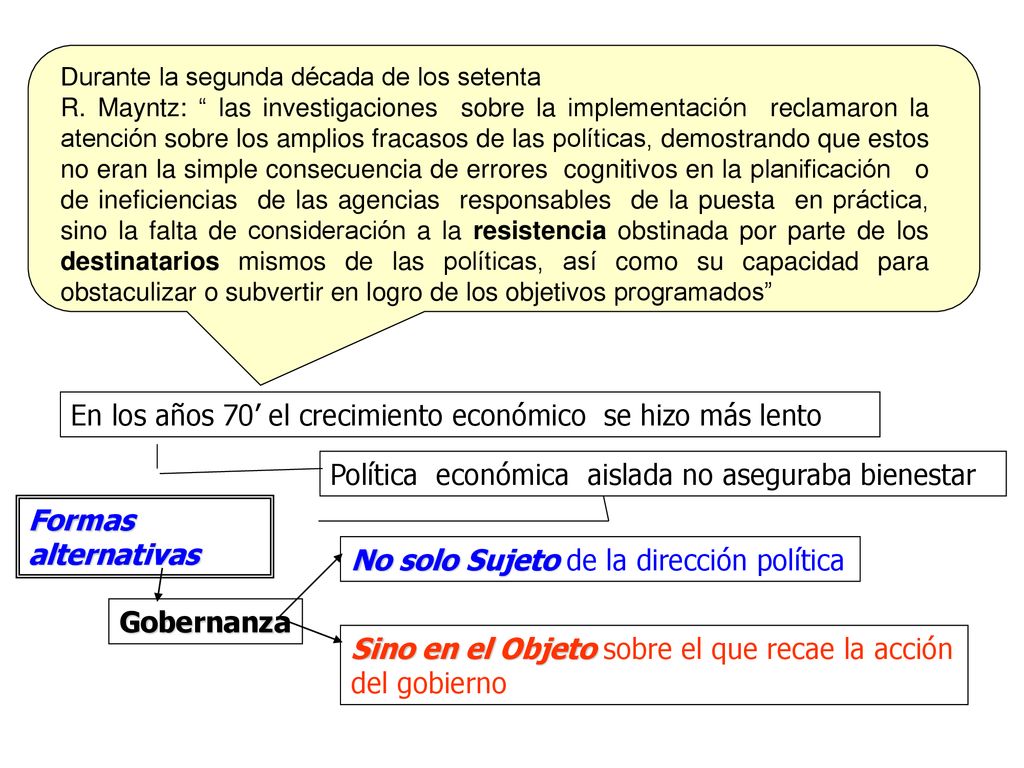 En los años 70’ el crecimiento económico se hizo más lento