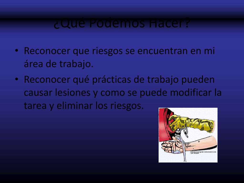 ¿Qué Podemos Hacer Reconocer que riesgos se encuentran en mi área de trabajo.