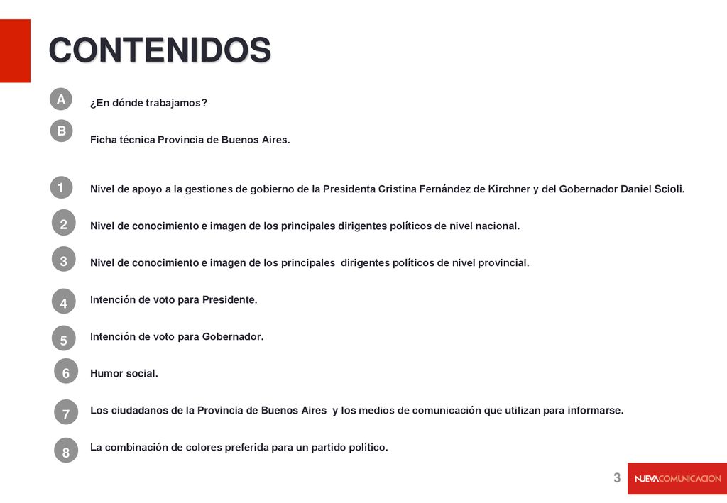 CONTENIDOS A. ¿En dónde trabajamos Ficha técnica Provincia de Buenos Aires.