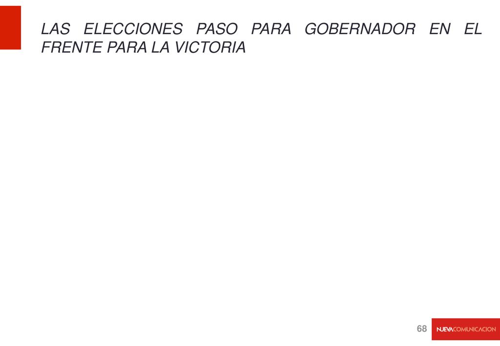 LAS ELECCIONES PASO PARA GOBERNADOR EN EL FRENTE PARA LA VICTORIA