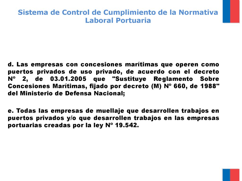 Sistema de Control de Cumplimiento de la Normativa Laboral Portuaria