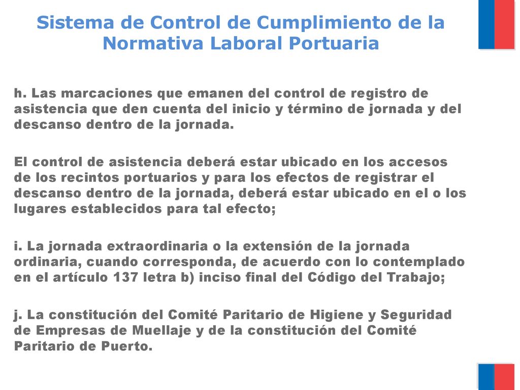 Sistema de Control de Cumplimiento de la Normativa Laboral Portuaria