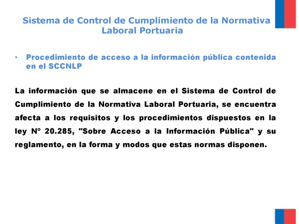 Sistema de Control de Cumplimiento de la Normativa Laboral Portuaria