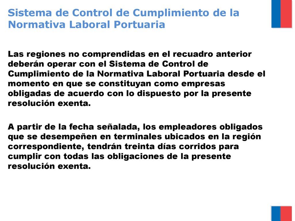 Sistema de Control de Cumplimiento de la Normativa Laboral Portuaria