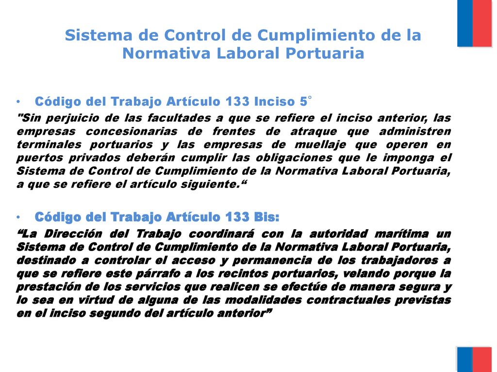 Sistema de Control de Cumplimiento de la Normativa Laboral Portuaria