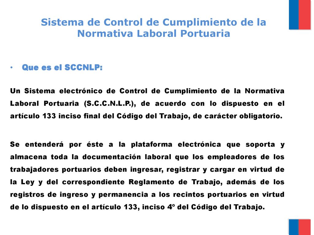 Sistema de Control de Cumplimiento de la Normativa Laboral Portuaria