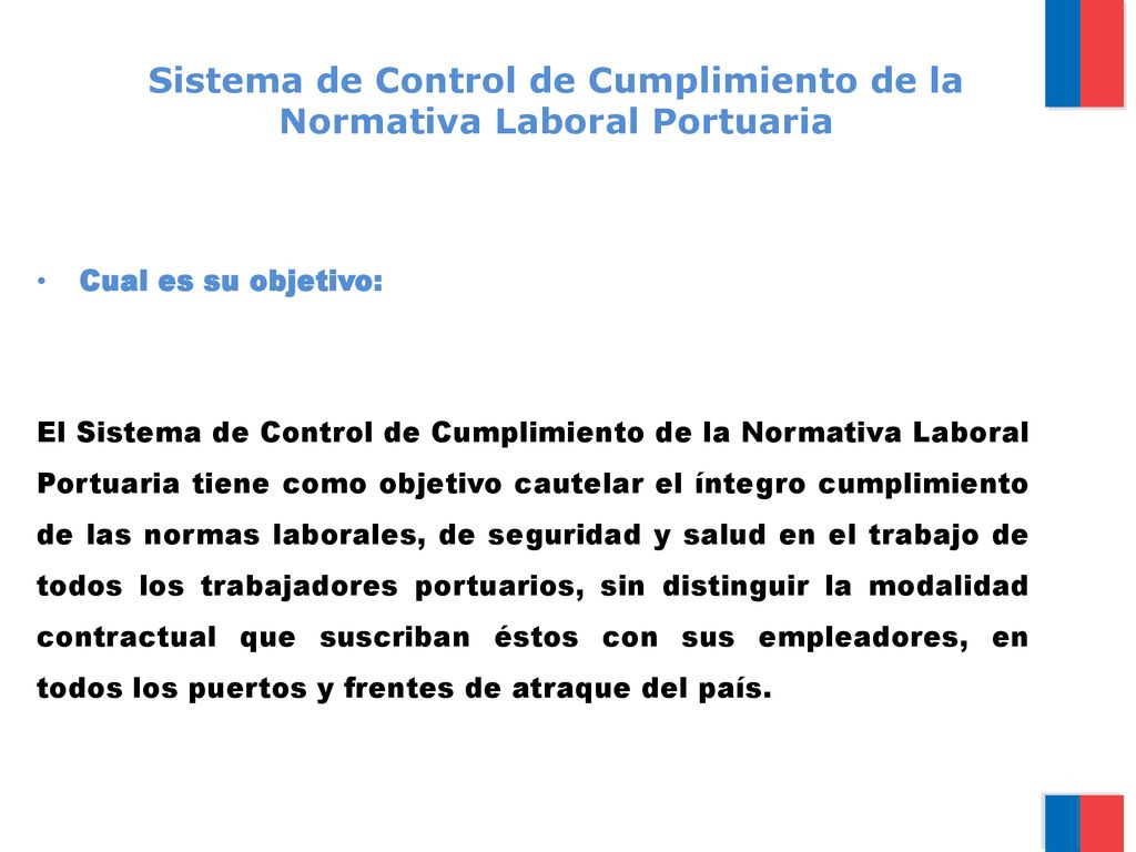 Sistema de Control de Cumplimiento de la Normativa Laboral Portuaria