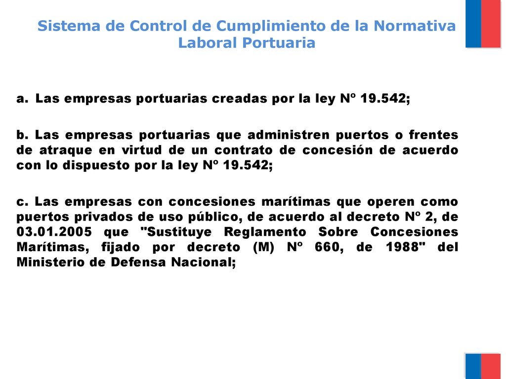 Sistema de Control de Cumplimiento de la Normativa Laboral Portuaria