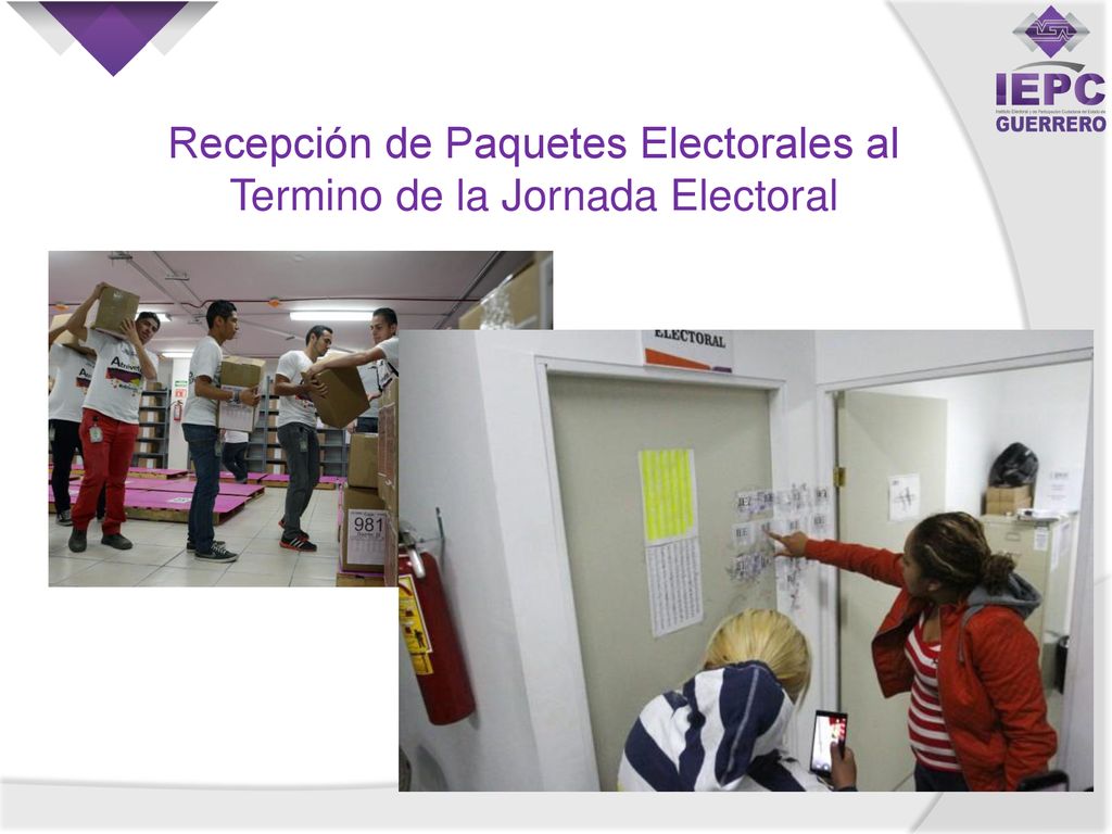 Recepción de Paquetes Electorales al Termino de la Jornada Electoral