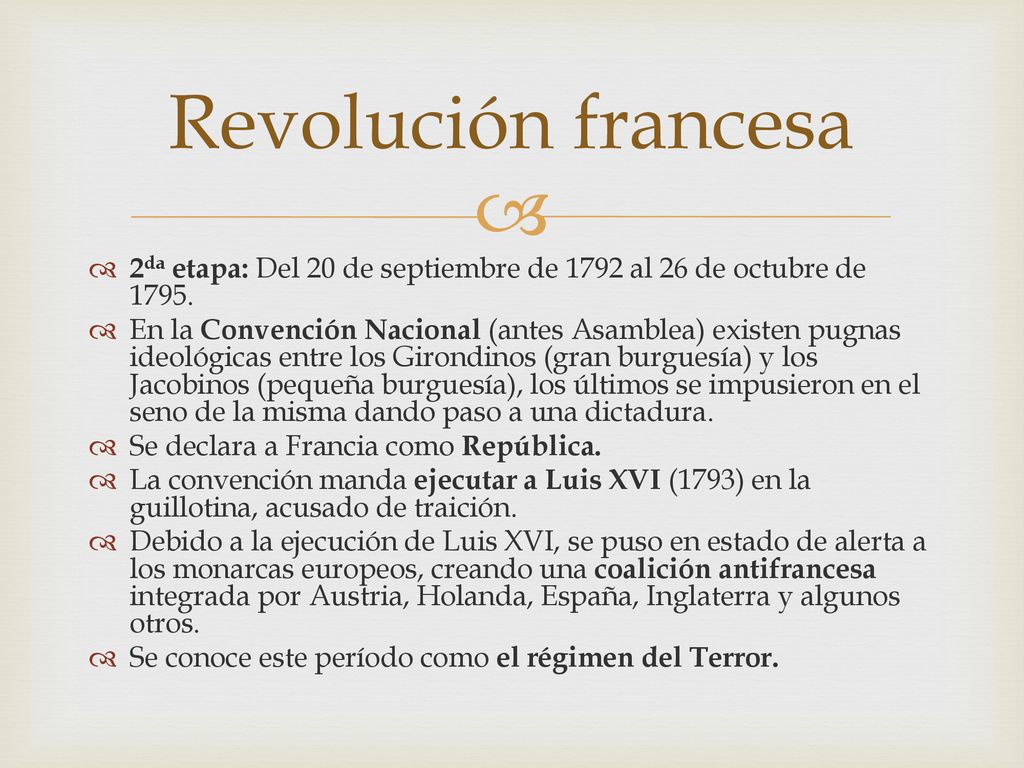 Revolución francesa 2da etapa: Del 20 de septiembre de 1792 al 26 de octubre de