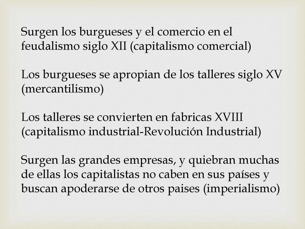 Surgen los burgueses y el comercio en el feudalismo siglo XII (capitalismo comercial)