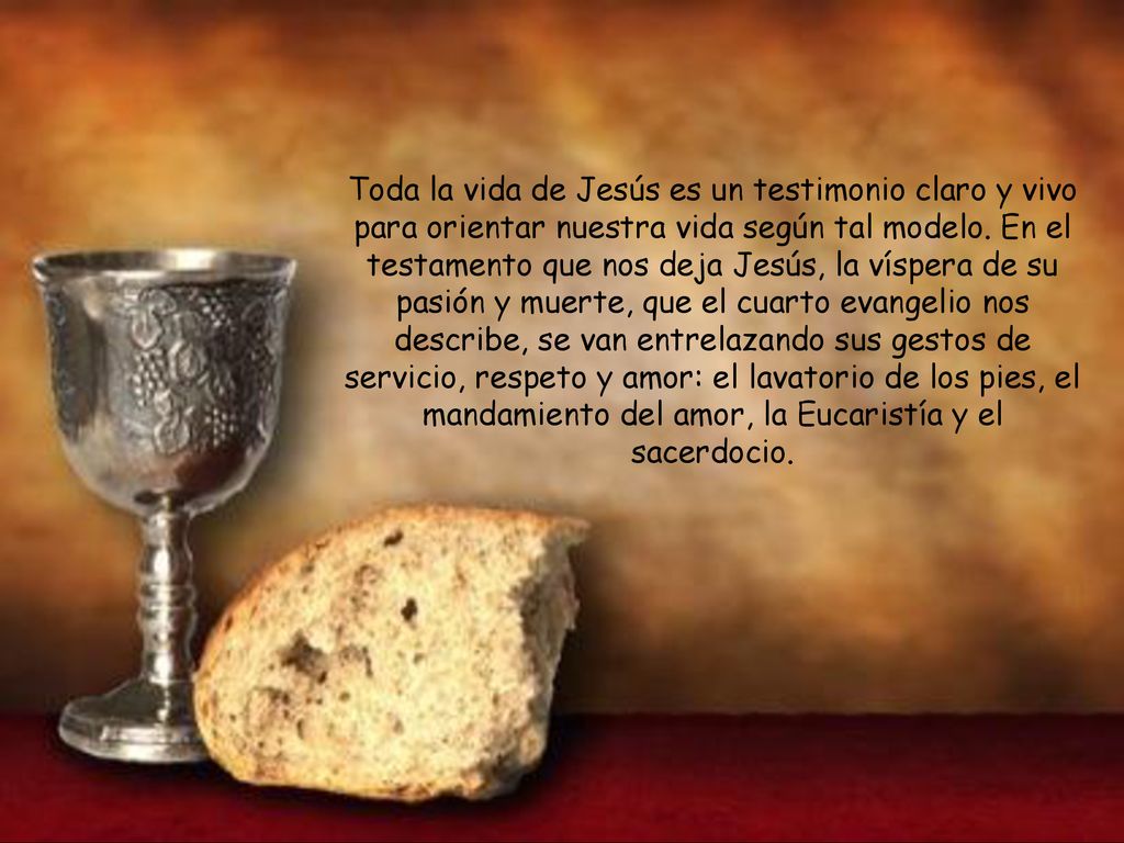 Toda la vida de Jesús es un testimonio claro y vivo para orientar nuestra vida según tal modelo.