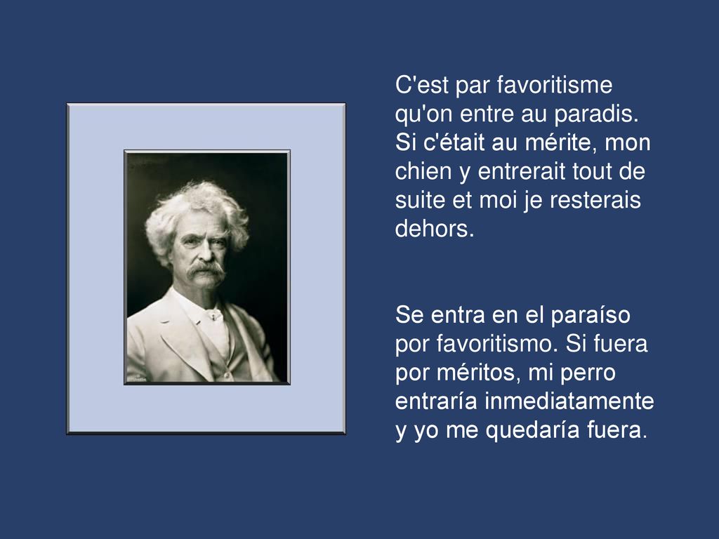 C est par favoritisme qu on entre au paradis