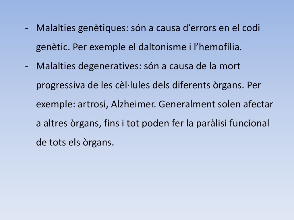 Malalties genètiques: són a causa d’errors en el codi genètic