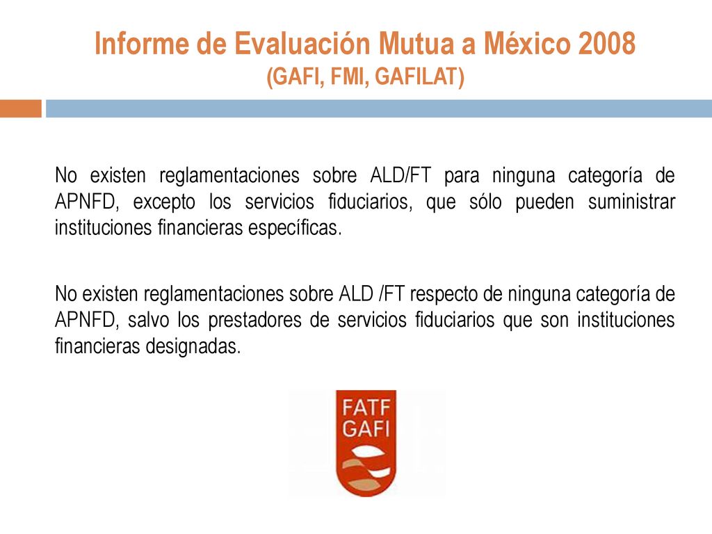 Informe de Evaluación Mutua a México 2008 (GAFI, FMI, GAFILAT)
