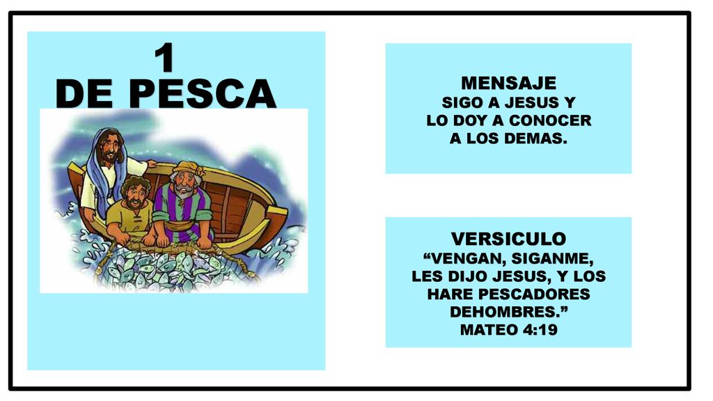 1 DE PESCA MENSAJE VERSICULO SIGO A JESUS Y LO DOY A CONOCER
