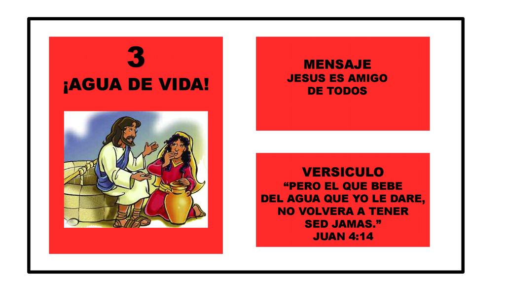 3 ¡AGUA DE VIDA! MENSAJE VERSICULO JESUS ES AMIGO DE TODOS