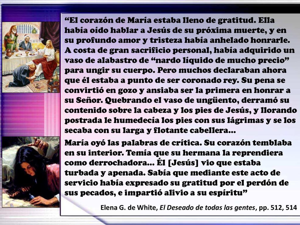 El corazón de María estaba lleno de gratitud