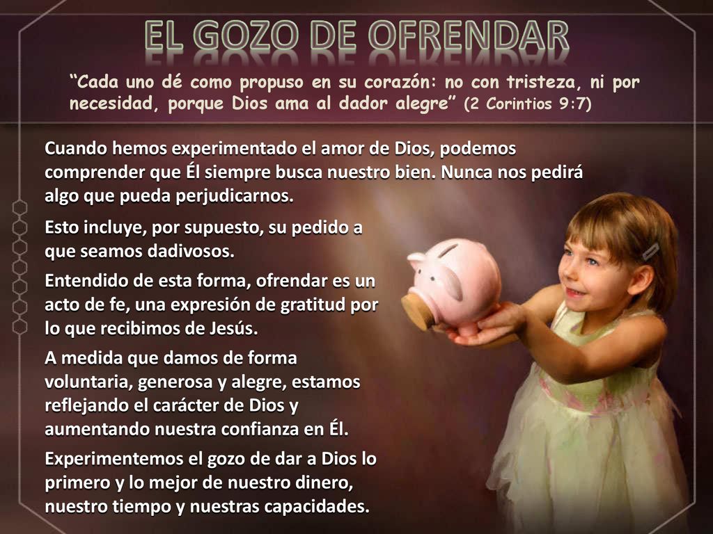 Esto incluye, por supuesto, su pedido a que seamos dadivosos.