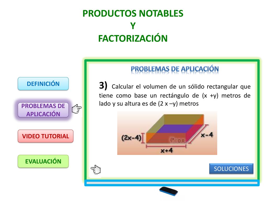 PRODUCTOS NOTABLES Y FACTORIZACIÓN