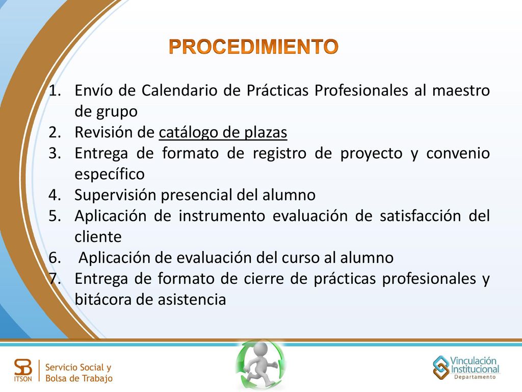 PROCEDIMIENTO Envío de Calendario de Prácticas Profesionales al maestro de grupo. Revisión de catálogo de plazas.