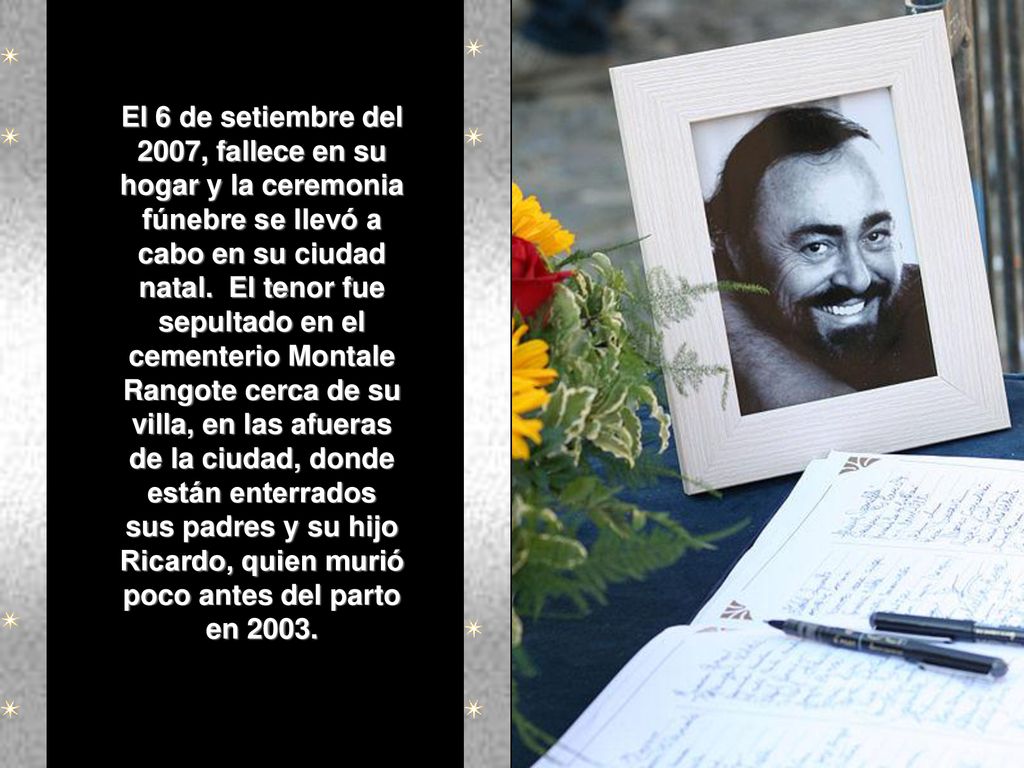 El 6 de setiembre del 2007, fallece en su hogar y la ceremonia fúnebre se llevó a cabo en su ciudad natal.