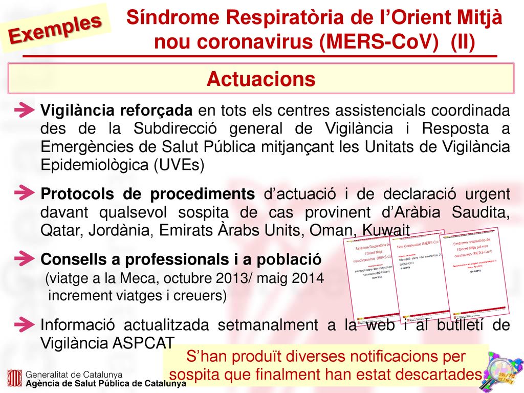 Síndrome Respiratòria de l’Orient Mitjà nou coronavirus (MERS-CoV) (II)