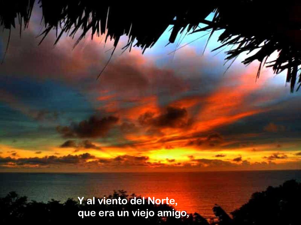 Y al viento del Norte, que era un viejo amigo,
