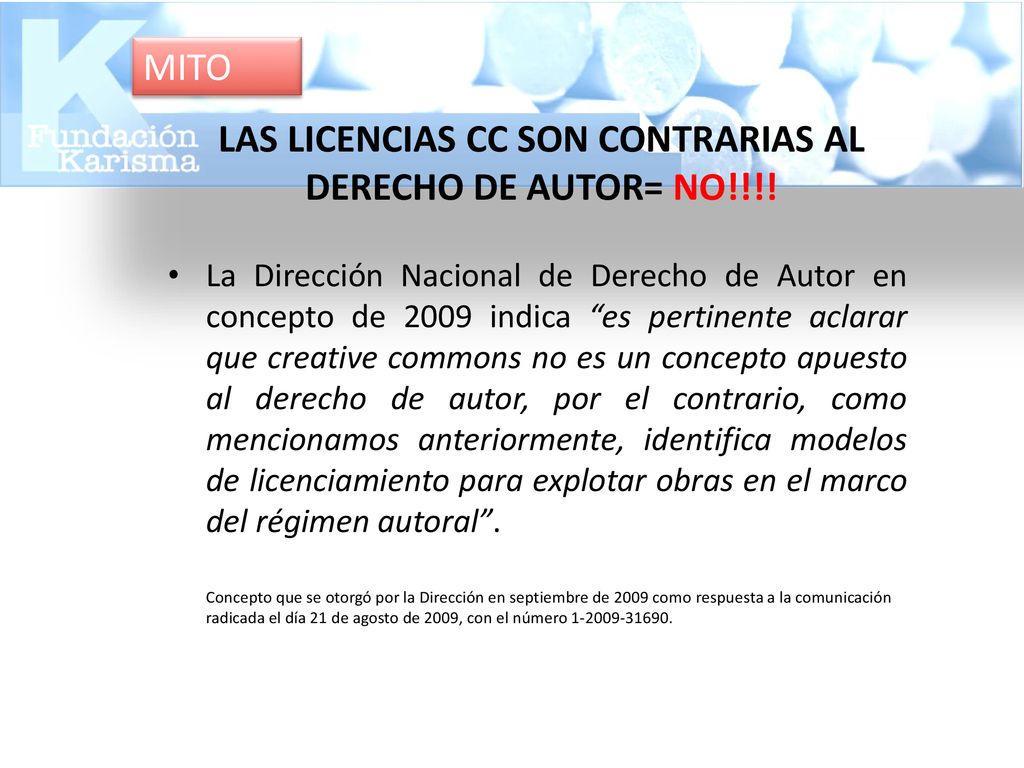 LAS LICENCIAS CC SON CONTRARIAS AL DERECHO DE AUTOR= NO!!!!