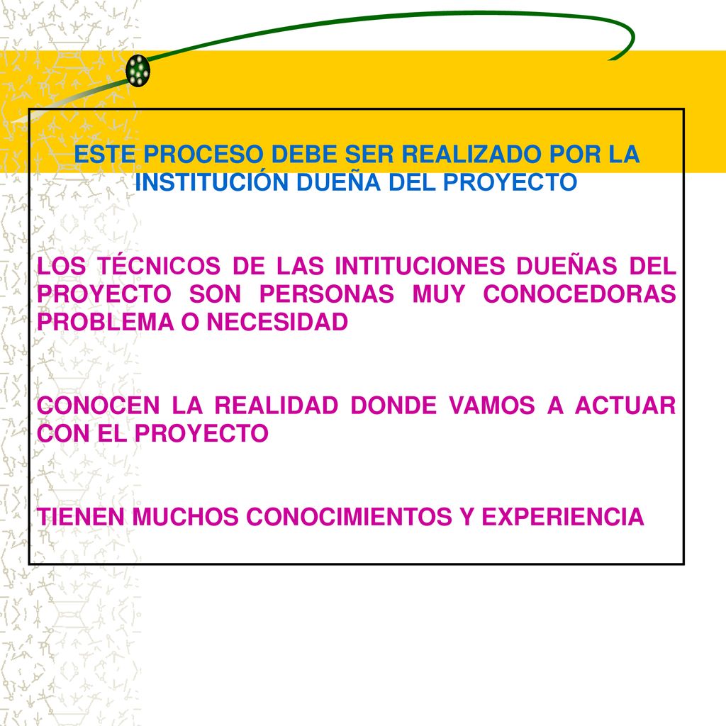 ESTE PROCESO DEBE SER REALIZADO POR LA INSTITUCIÓN DUEÑA DEL PROYECTO