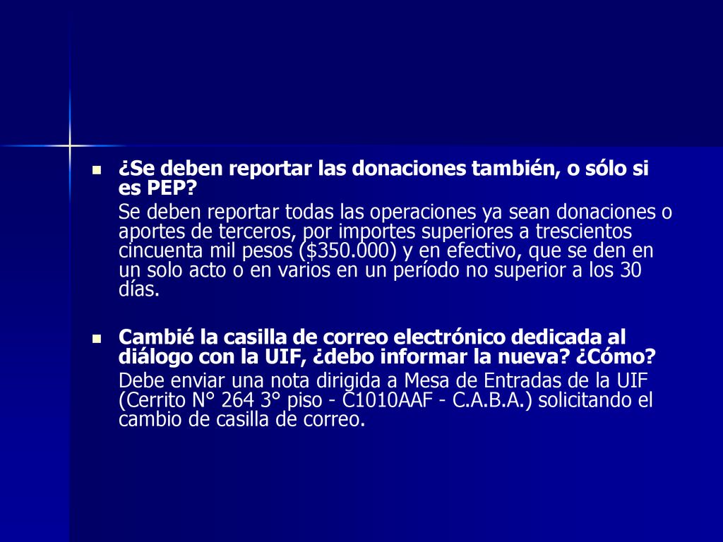 ¿Se deben reportar las donaciones también, o sólo si es PEP