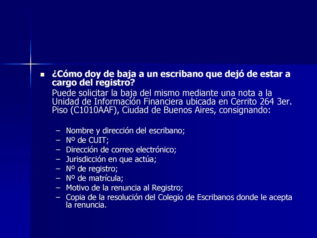 ¿Cómo doy de baja a un escribano que dejó de estar a cargo del registro