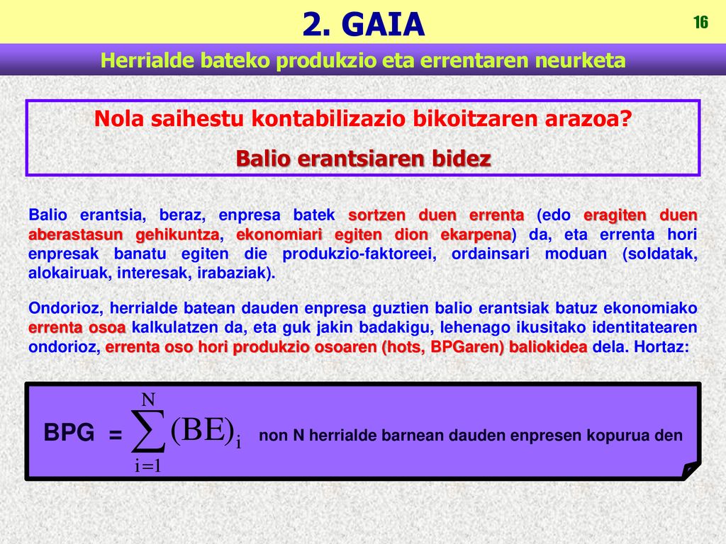 BPG = non N herrialde barnean dauden enpresen kopurua den