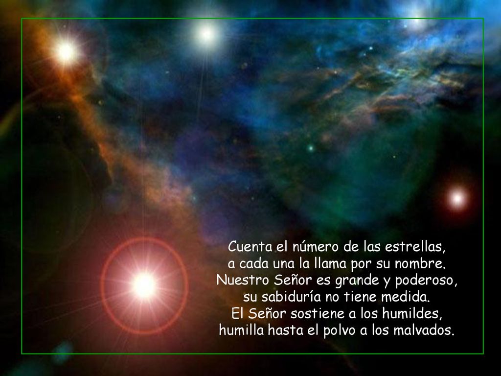 Cuenta el número de las estrellas, a cada una la llama por su nombre