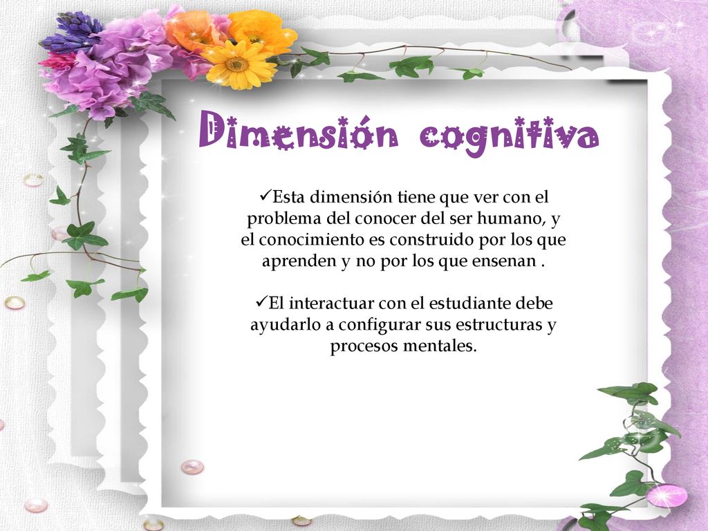 Dimensión cognitiva