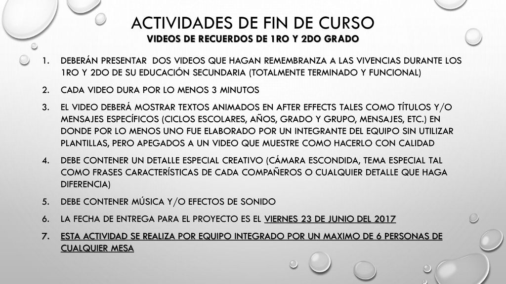 Actividades de fin de curso videos de recuerdos de 1ro y 2do grado