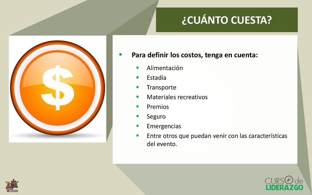 ¿CUÁNTO CUESTA Para definir los costos, tenga en cuenta: Alimentación