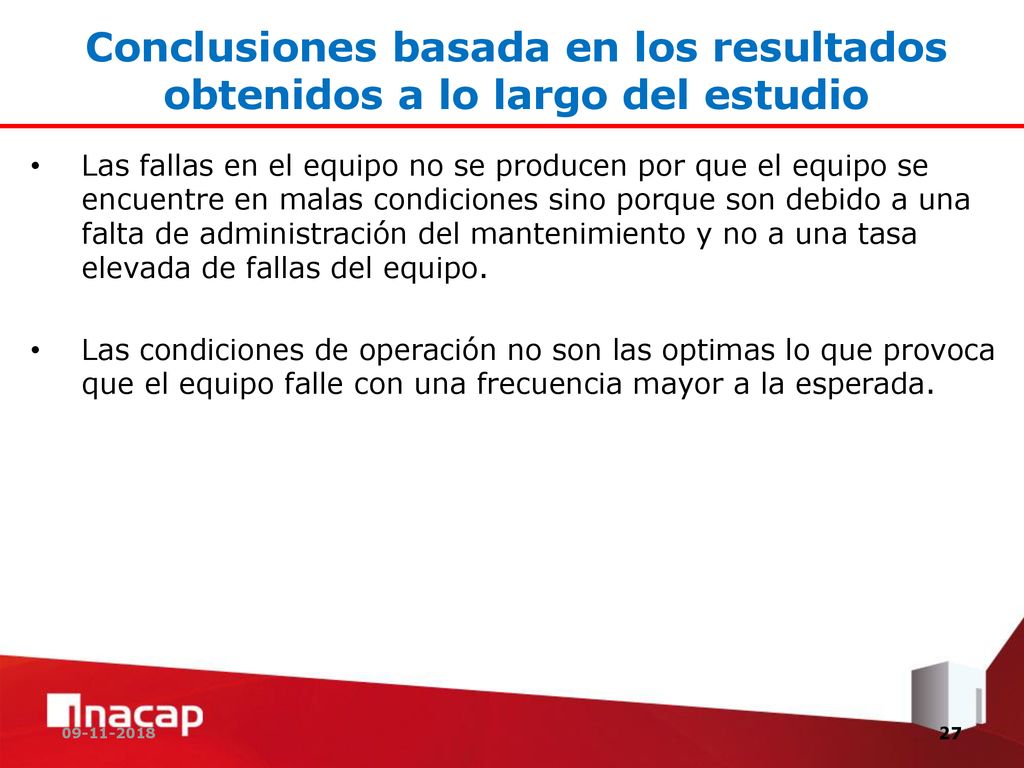 Conclusiones basada en los resultados obtenidos a lo largo del estudio