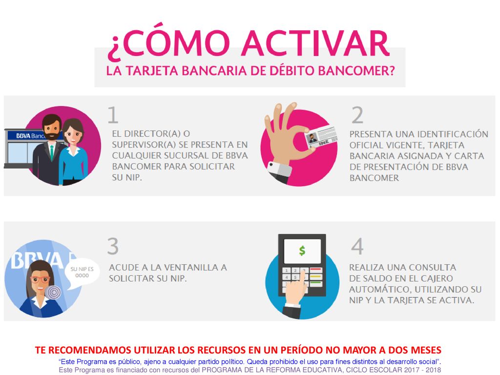 TE RECOMENDAMOS UTILIZAR LOS RECURSOS EN UN PERÍODO NO MAYOR A DOS MESES