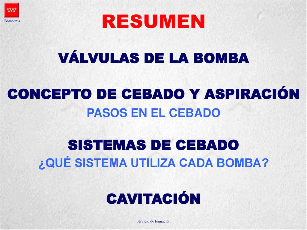 CONCEPTO DE CEBADO Y ASPIRACIÓN ¿QUÉ SISTEMA UTILIZA CADA BOMBA