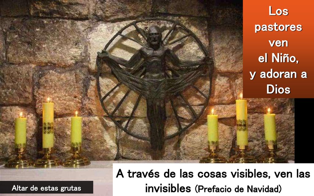 Los pastores ven el Niño, y adoran a Dios