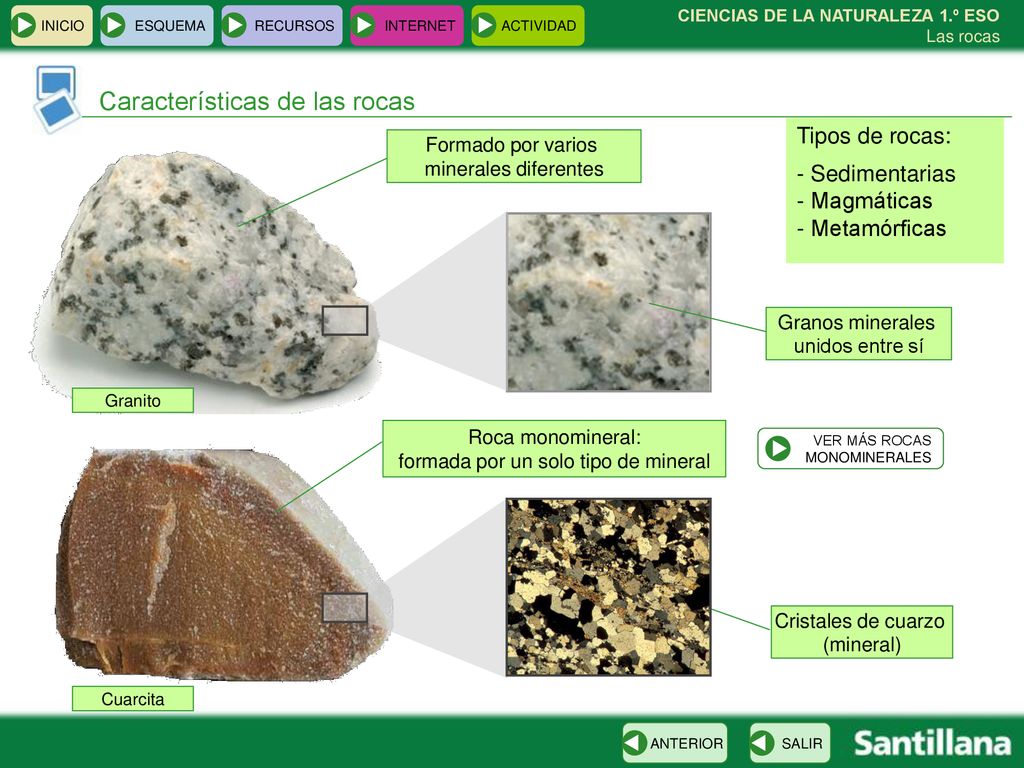 formada por un solo tipo de mineral