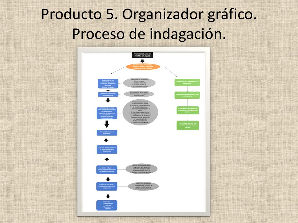 Producto 5. Organizador gráfico. Proceso de indagación.