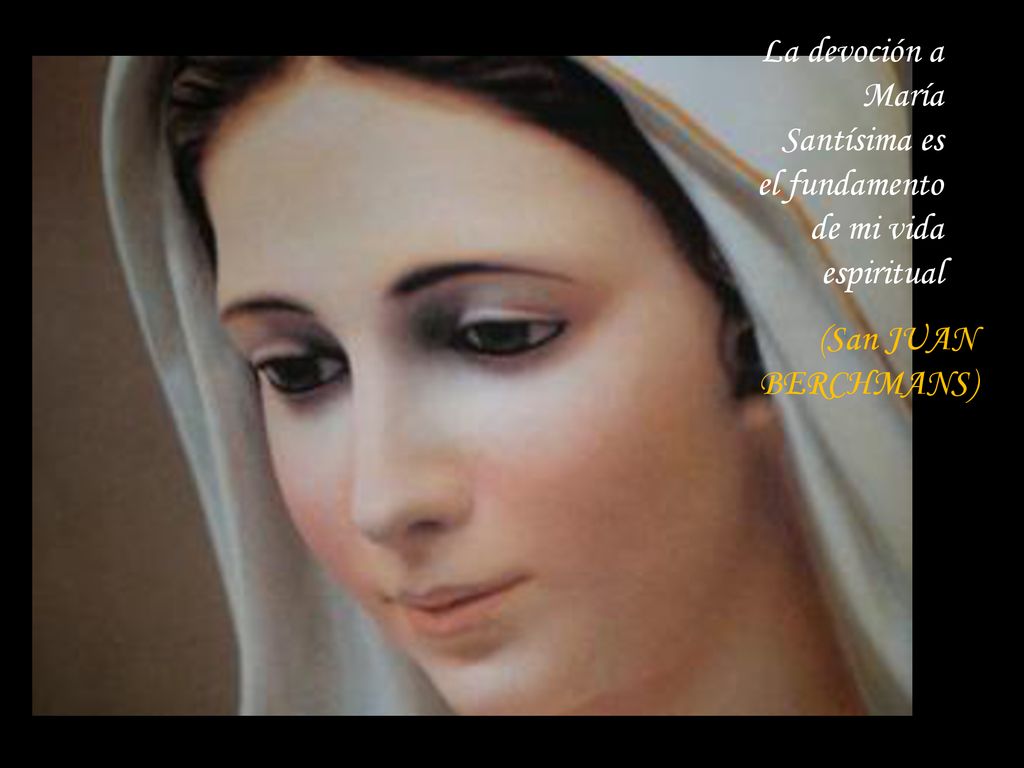 La devoción a María Santísima es el fundamento de mi vida espiritual