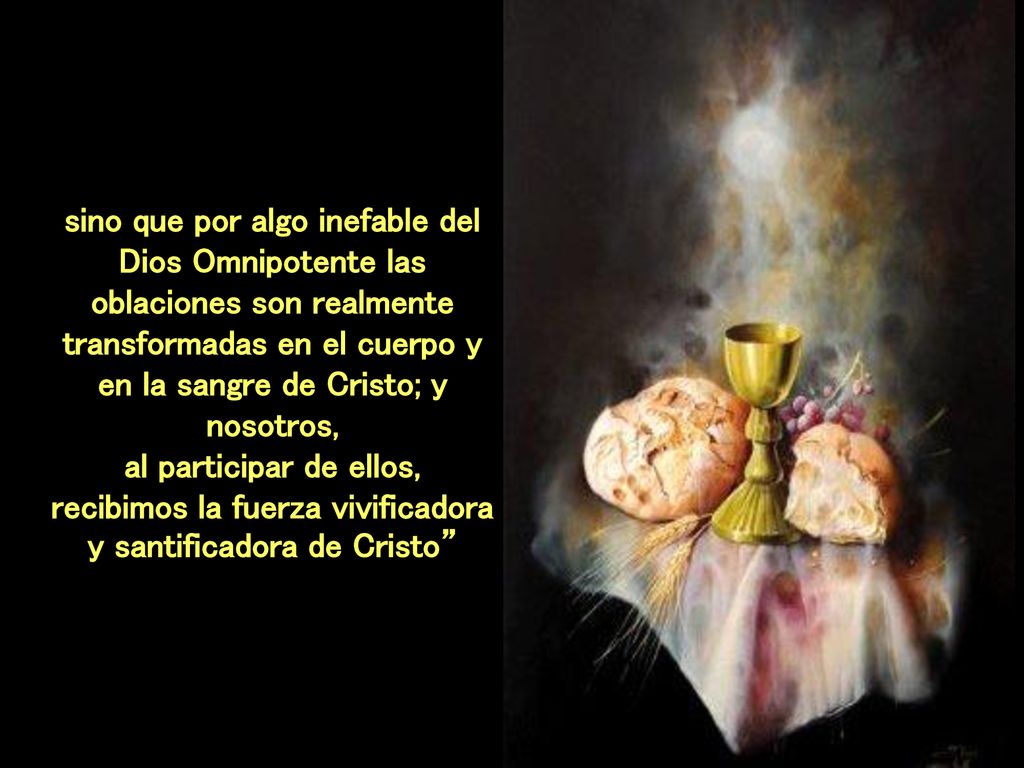 recibimos la fuerza vivificadora y santificadora de Cristo