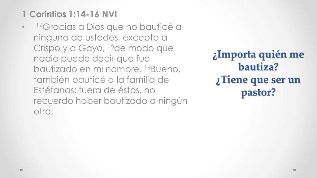 ¿Importa quién me bautiza ¿Tiene que ser un pastor