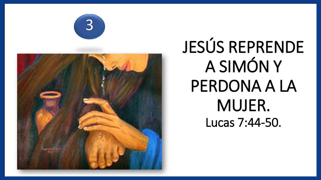 JESÚS REPRENDE A SIMÓN Y PERDONA A LA MUJER. Lucas 7:44-50.
