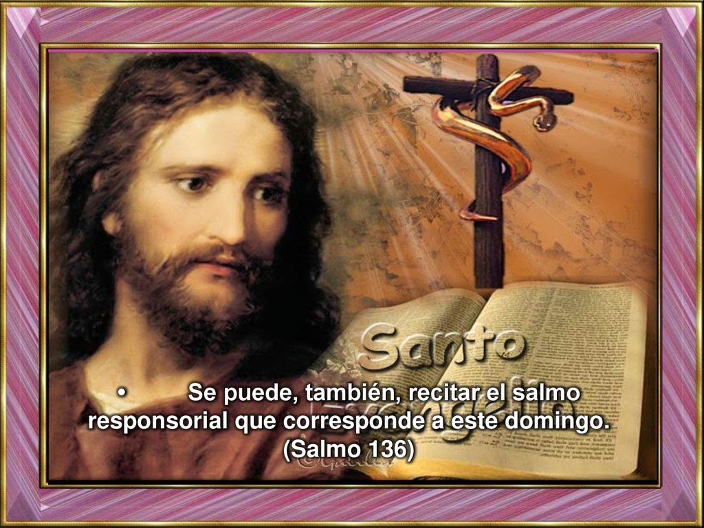 • Se puede, también, recitar el salmo responsorial que corresponde a este domingo. (Salmo 136)